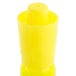 A yellow plastic container with a yellow cap.
