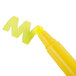 A yellow Bic Brite Liner highlighter pen with a yellow cap and yellow barrel.