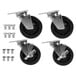 A set of four Blodgett 5799 casters with screws and bolts.