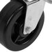 A close-up of a Blodgett 5799 equivalent swivel plate caster wheel.