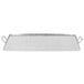An American Metalcraft large rectangular stainless steel griddle with hammered texture and handles.