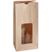 A brown Choice paper bag with a window.