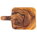 An American Metalcraft faux olive wood melamine serving peel with a wooden handle.