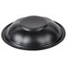 A black Genpak foam bowl with a round base.