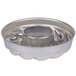 A Gobel silver tin plate cake pan with a ring and handle.