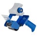 A blue and white Shurtape standard pistol grip packaging tape dispenser.