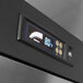 A close-up of the digital display on a Turbo Air M3 Series reach-in refrigerator.