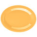 A yellow oval melamine platter.