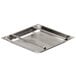 A stainless steel Advance Tabco pre-rinse basket tray with holes.