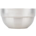 A Vollrath stainless steel serving bowl with a satin finish.