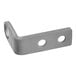 A stainless steel Hatco hinge bracket with holes on the side.