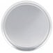An American Metalcraft round silver pizza pan with a wide rim.