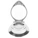 A silver Thunder Group Aluminum Hinged Egg Slicer with stainless steel wires.