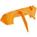 An orange plastic Zumex left peel ejector with two handles.