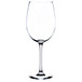 A close-up of a clear Chef & Sommelier Cabernet tall wine glass with a stem.