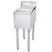 An Eagle Group 1800 Series stainless steel ice chest with legs.