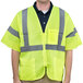 A man wearing a Cordova lime yellow high visibility safety vest.