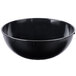 A black Fineline Plastic bowl with a handle.