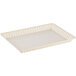 A white rectangular tray with a wavy edge.