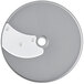 A Robot Coupe 1/4" slicing disc with a white center handle.