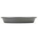 An American Metalcraft hard coat anodized aluminum deep dish pizza pan with a grey surface and white edge.