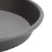 An American Metalcraft hard coat anodized aluminum pizza pan with a round bottom.