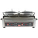 A Cecilware double panini grill with flat surfaces on a counter in a professional kitchen.