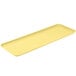 A yellow rectangular Cambro market tray.