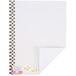 Menu paper with a white background and black and white checkered border featuring a jukebox design.