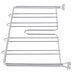 A Metro stainless steel wire shelf divider with clips.
