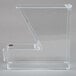 A clear rectangular plastic topping dispenser with a white border.