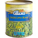 A #10 can of Allens green lima beans with a blue label.