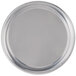 An American Metalcraft heavy weight aluminum pizza pan with a wide round rim.