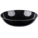 A black Fineline plastic bowl.