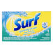 A close-up of a yellow and green Surf Sparkling Ocean laundry detergent box label.