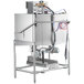 A Noble Warewashing II double rack dishwasher with a stainless steel and metal frame.