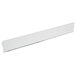 An Advance Tabco white rectangular aluminum guest check holder with a metal frame and holes.