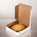 A white customizable pie in a white bakery box.