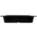 A black rectangular GET Melamine food pan with white text on it.