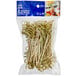A plastic bag of Royal Paper Eco-Friendly Bamboo Knot Food Picks with green sticks inside.