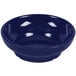 A cobalt blue bowl with a white background.