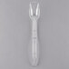 A clear plastic Cambro salad bar spoon with a handle.