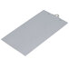 A rectangular brushed aluminum clipboard with a metal clip.