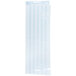 A clear plastic bag with blue stripes.