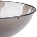 A smoke plastic Fineline round bowl with a black rim.