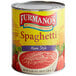 A Furmano's #10 can of spaghetti sauce with tomatoes and red peppers.