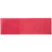 A red rectangular self-adhering paper napkin band.