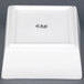 A white square box with black text that reads "CAC F-BW3 Fortune 4 oz. Square China Bowl"