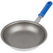 A Vollrath Wear-Ever aluminum frying pan with a blue Cool Handle.