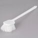 A white Wells fry pot cleaning brush with a handle.